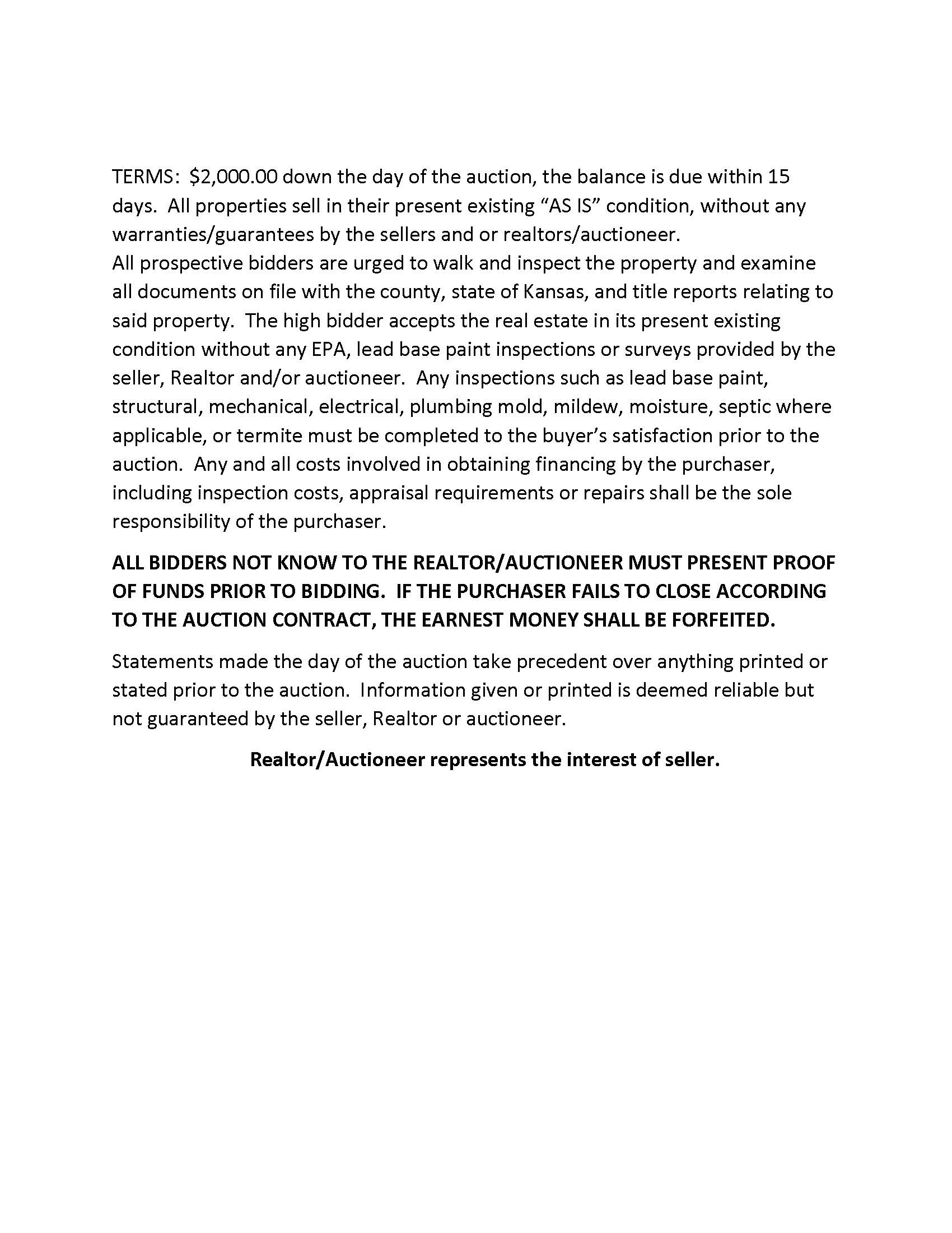 new terms and conditions